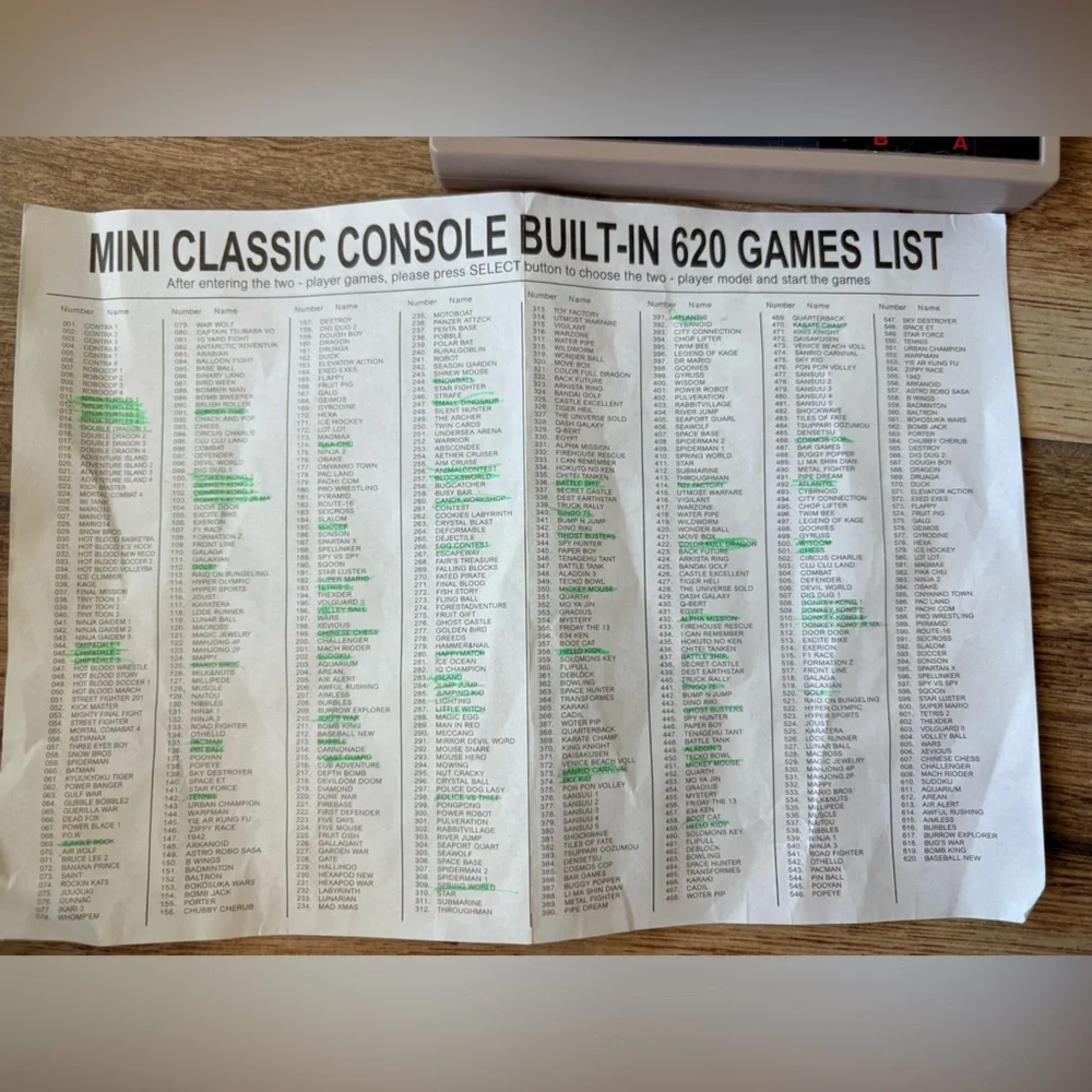 Mini Game Entertainment System *Tested* 620 Built In Games Like New